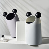 Trash Can Inclined Opening Large Capacity Modern Look Thickened Garbage Bin for Kitchen Bathroom Office Living Room Gray