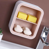 Wall Mount Soap Rack Drain Toilet Suction Disc Punch Free Box Student Dormitory Supplies Nordic 1 Layer Gray