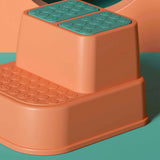 Toilet Step Stool Plastic Non Slip Heavy Duty Rollover Prevention Tool for Baby Children Yellow 1 Layer