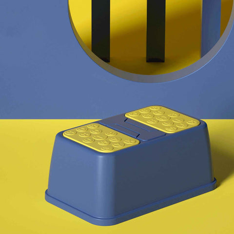 Toilet Step Stool Plastic Non Slip Heavy Duty Rollover Prevention Tool for Baby Children Red 2 Layers