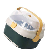 Baby Bottle Drying Rack Nursing Bottle Storage Box Container with Swivel Vent Dust Cover Drain Tray Detachable Holder Blue