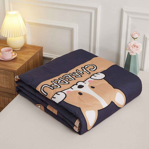 Summer Air Conditioner Quilt Machine Washable Soft Breathable Portable Air Conditioner Blanket Summer Comforter Cute Bear 150x200cm