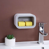 Seasoning Box Wall Mount Multi Grid Seasoning Storage Container Kitchen Seasoning Jar Combination Set 2 Container Gray with 2 Spoons