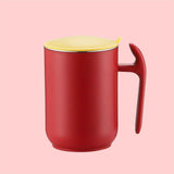550ml Stainless Steel Double Walled Mugs Leakproof Prevent Scalding Frosted Insulated Coffee Mugs for Home Cafe Office Sakura Pink 550ml