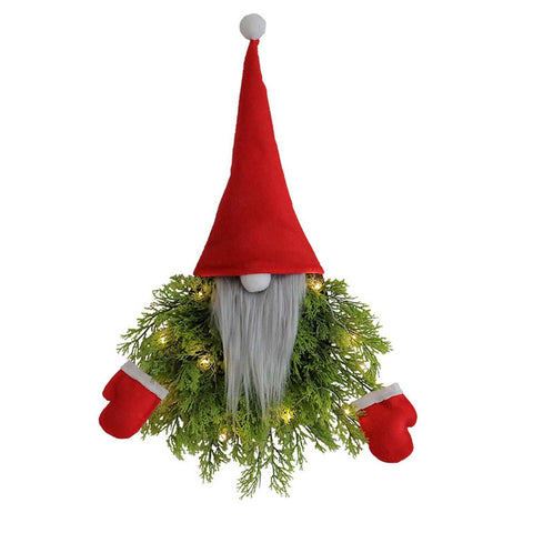 Luminous Faceless Santa Claus Christmas Wreath Door Hanging Restaurant Bar Wall Hanging Christmas Decoration In Australia - Darrahopens