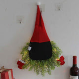Luminous Faceless Santa Claus Christmas Wreath Door Hanging Restaurant Bar Wall Hanging Christmas Decoration In Australia - Darrahopens