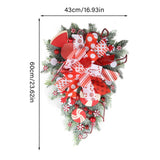Christmas Garland Hanging Simulation Wreath for Living Room Bedroom Office Wedding Birthday In Australia - Darrahopens