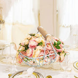 2pcs Flower Girl Basket Wedding Flower Baskets Metal Baskets Home Decor