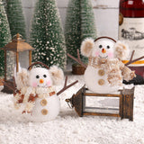 2pcs Enchanting Illuminated Mini Snowman Ornament for Christmas Home Decor