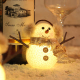 2pcs Enchanting Illuminated Mini Snowman Ornament for Christmas Home Decor