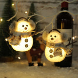 2pcs Enchanting Illuminated Mini Snowman Ornament for Christmas Home Decor