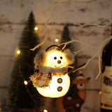 2pcs Enchanting Illuminated Mini Snowman Ornament for Christmas Home Decor