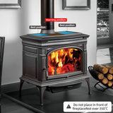 Stove Fan 6 Blade Mini Fireplace Fan Heat Powered Wood Stove Fan