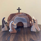 Easter Scene Wooden Decoration Wooden Jesus Nativity Christ Statue Decoration