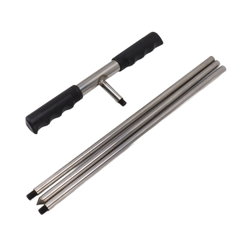 Soil Sample Probes with T Handle Adjustable Sharp Tip Stainless Steel Soil Sampler Tool for Plant Care Farm