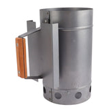 Grill Chimney Starter Wood Handle Compact Barbecue Chimney Starter for Outdoor Cooking Camping