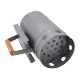 Grill Chimney Starter Wood Handle Compact Barbecue Chimney Starter for Outdoor Cooking Camping