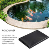 Black Pond Liner PE Durable Pond Liner for Waterfall Fish Ponds Garden Fountain