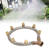 Multifunctional Annular Nozzle G3/8 Female Thread Multi Head Ring Shaped Atomizing Nozzle for Garden Agricultural Irrigation 7 Head