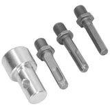 Auger Adapter 1 to 3 Drill Adapter Carbon Steel Round Chuck 2 Pits 2 Slots Garden Auger Drill Connector Garden Tools