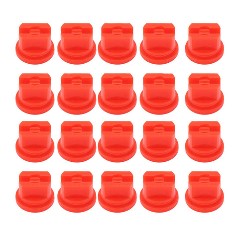 20 Pcs Flat Fan Spray Tip Uniform Spray Distribution 110 Degree Agricultural Sprayer Atomizing Nozzle 30.58mm Bore Diameter