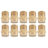 10PCS Directional Slot Nozzle Brass Cooling Misting Rustproof Heat Resistant Water Hose Nozzle for Lawns Vegetable Gardens 4 Point Thread