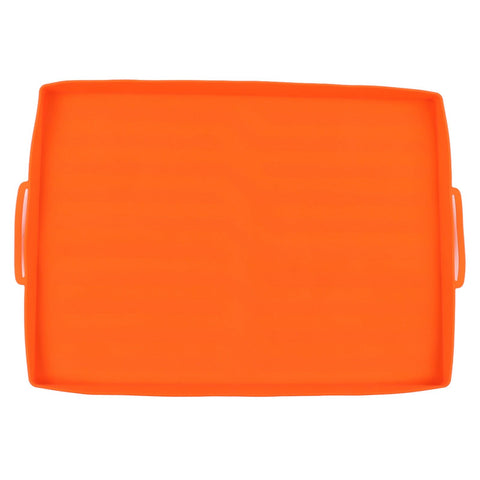Griddle Mat Silicone Grill Cover Protective Grill Cover BBQ Grill Mat for Outdoor Cooking 22in Orange Handle In Australia - Darrahopens
