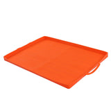 Griddle Mat Silicone Grill Cover Protective Grill Cover BBQ Grill Mat for Outdoor Cooking 22in Orange Handle In Australia - Darrahopens
