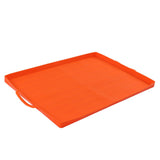 Griddle Mat Silicone Grill Cover Protective Grill Cover BBQ Grill Mat for Outdoor Cooking 22in Orange Handle In Australia - Darrahopens