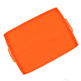 Griddle Mat Silicone Grill Cover Protective Grill Cover BBQ Grill Mat for Outdoor Cooking 22in Orange Handle In Australia - Darrahopens