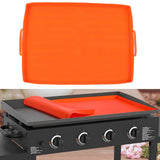 Griddle Mat Silicone Grill Cover Protective Grill Cover BBQ Grill Mat for Outdoor Cooking 22in Orange Handle In Australia - Darrahopens