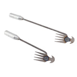 2Pcs Weeding Artifact Uprooting Weeding Tool 4 Teeth Dual Purpose Weeder Weed Puller Manual Household Agricultural Tool