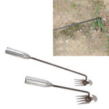 2Pcs Weeding Artifact Uprooting Weeding Tool 4 Teeth Dual Purpose Weeder Weed Puller Manual Household Agricultural Tool