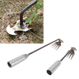 2Pcs Weeding Artifact Uprooting Weeding Tool 4 Teeth Dual Purpose Weeder Weed Puller Manual Household Agricultural Tool