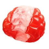 Inflatable Bump Ball Human Collision Ball PVC Body Bubble Bounce Ball for Outdoor Activities 90x80cm Red Transparent