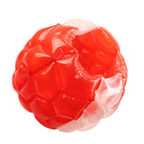 Inflatable Bump Ball Human Collision Ball PVC Body Bubble Bounce Ball for Outdoor Activities 90x80cm Red Transparent