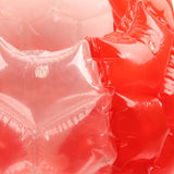Inflatable Bump Ball Human Collision Ball PVC Body Bubble Bounce Ball for Outdoor Activities 90x80cm Red Transparent