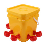 Automatic Chicken Waterer Cup with 12L Handheld Barrel Poultry Drinking Equipemnt for Goose Duck Bucket + Red Bird Bowl + Black Screws In Australia - Darrahopens