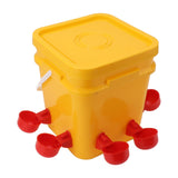 Automatic Chicken Waterer Cup with 12L Handheld Barrel Poultry Drinking Equipemnt for Goose Duck Bucket + Red Bird Bowl + Black Screws In Australia - Darrahopens