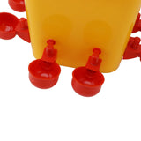 Automatic Chicken Waterer Cup with 12L Handheld Barrel Poultry Drinking Equipemnt for Goose Duck Bucket + Conjoined Red Bird Bowl+ Black Screws