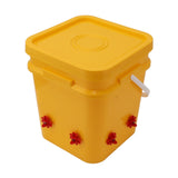 Automatic Chicken Waterer Cup with 12L Handheld Barrel Poultry Drinking Equipemnt for Goose Duck Bucket + Four Corner Drinker + Black Screws