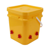 Automatic Chicken Waterer Cup with 12L Handheld Barrel Poultry Drinking Equipemnt for Goose Duck Bucket + Four Corner Drinker + Black Screws