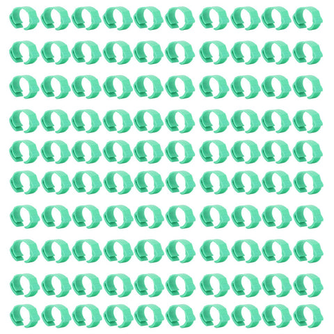 100pcs Chicken Identification Leg Bands Adjustable DIY Clip On Duck Bands for Geese Pigeons Green In Australia - Darrahopens