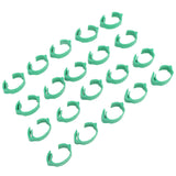 100pcs Chicken Identification Leg Bands Adjustable DIY Clip On Duck Bands for Geese Pigeons Green