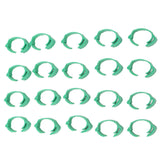 100pcs Chicken Identification Leg Bands Adjustable DIY Clip On Duck Bands for Geese Pigeons Green