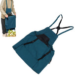 Harvest Bag Fruit Picking Apron Large Capacity Oxford Cloth Quick Release Garden Pouch for Orchard Garden Farm Blue Green