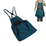 Harvest Bag Fruit Picking Apron Large Capacity Oxford Cloth Quick Release Garden Pouch for Orchard Garden Farm Blue Green