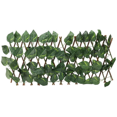 Artificial Hedges Fence Simulation Expandable Sun Protection Waterproof Artificial Topiary Hedge Plant for Garden Epipremnum Aureum Leaves In Australia - Darrahopens