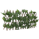 Artificial Hedges Fence Simulation Expandable Sun Protection Waterproof Artificial Topiary Hedge Plant for Garden Virginia Creeper Leaves