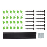 18 Fiberglass Rods 12 Connecting Pipes 12 Clips 12 Garden Stakes for Greenhouse Garden Raised Bed Grow Tunnel
